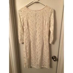 White lace bodycon dress